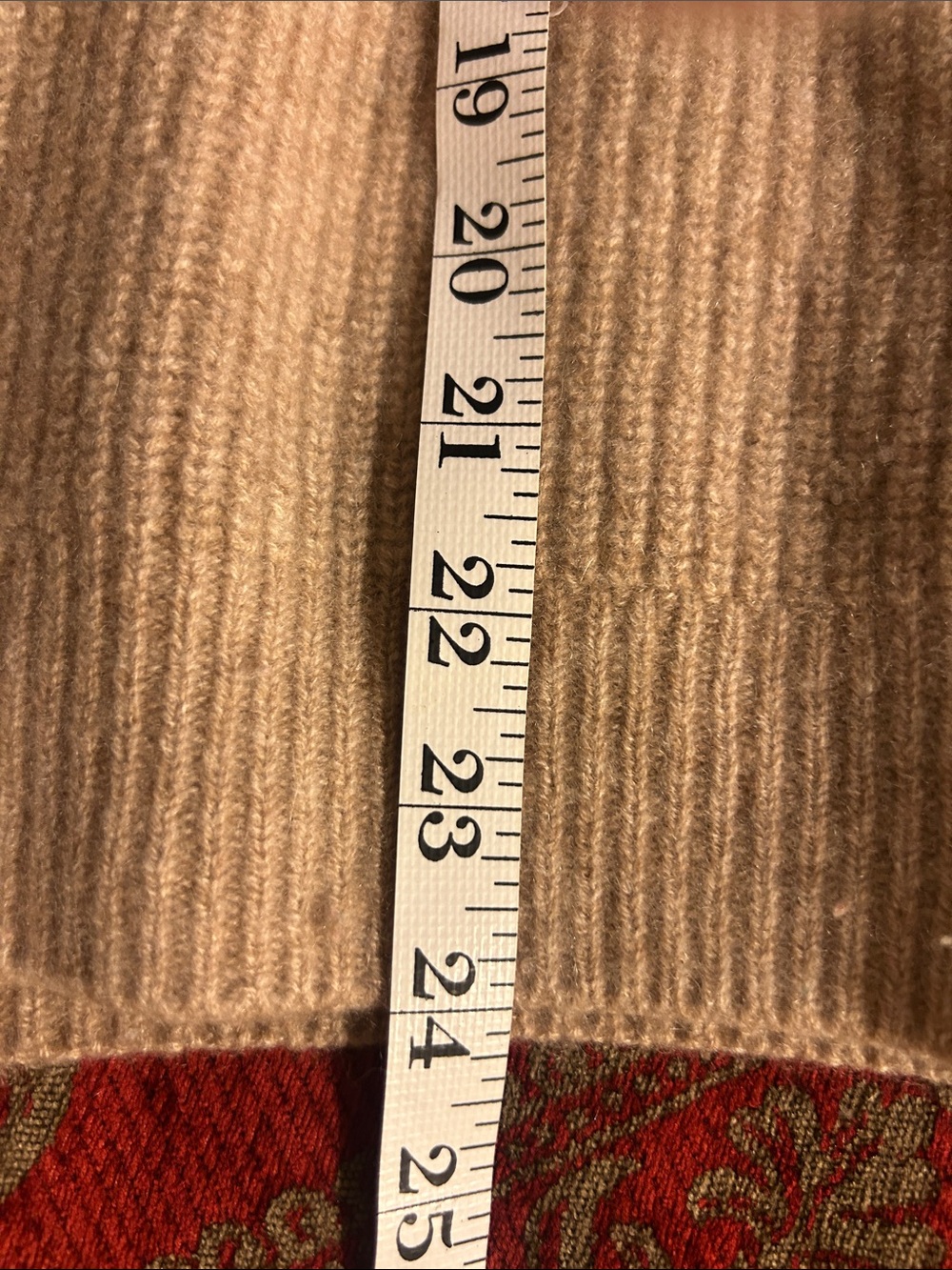 Quince Beige 100% cashmere Ribbed V-Neck Button thick Cardigan SM ( oversized) - Picture 12 of 13